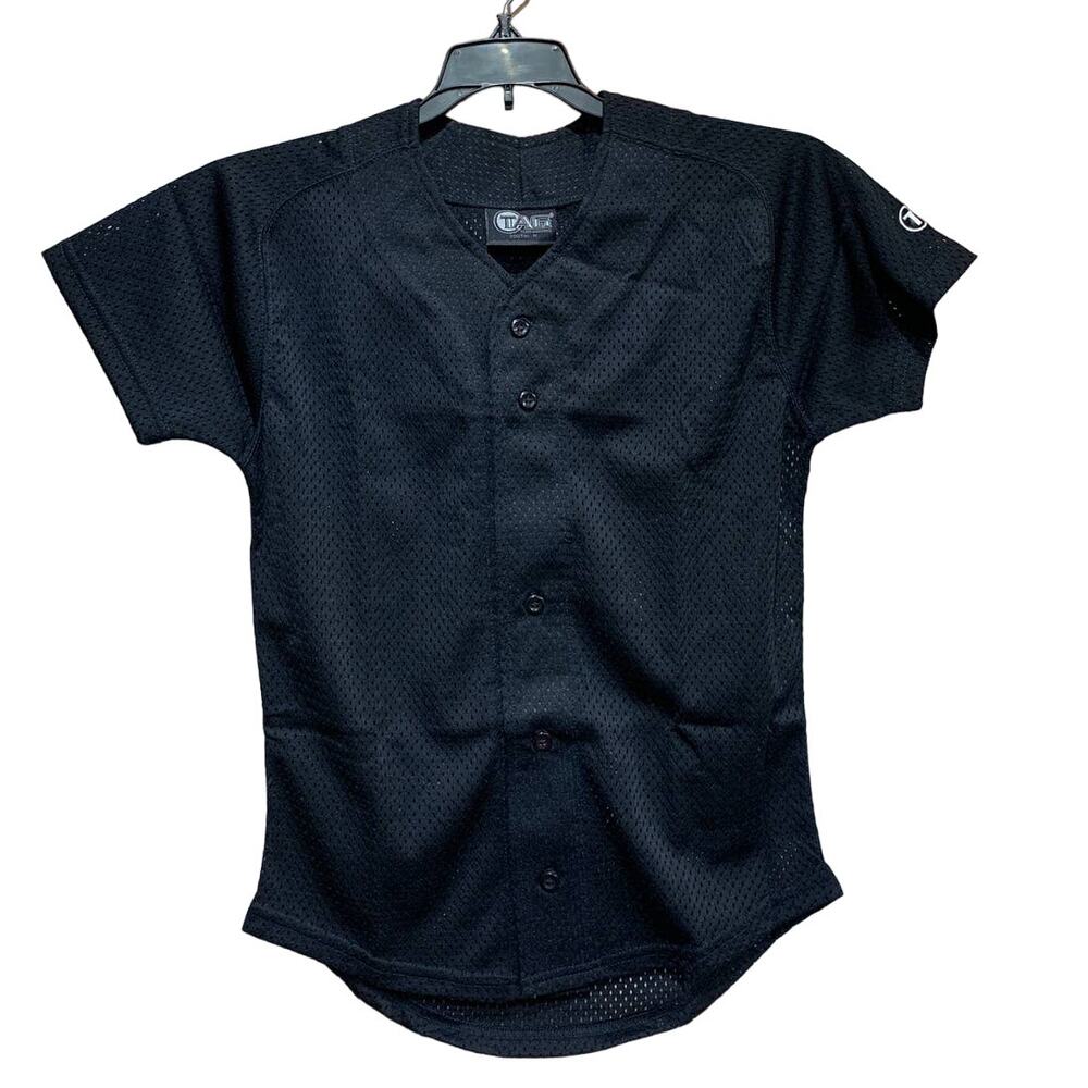 New Tag Team Uniform Youth Small Button Down Baseball Mesh Short Sleeve Jersey